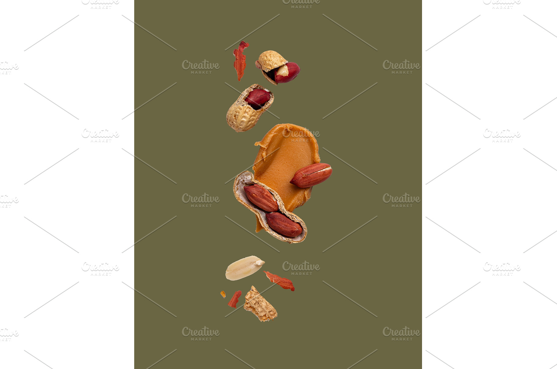 Peanuts with shell and peeled nut, a Food & Drink Photo by Yulia Furman
