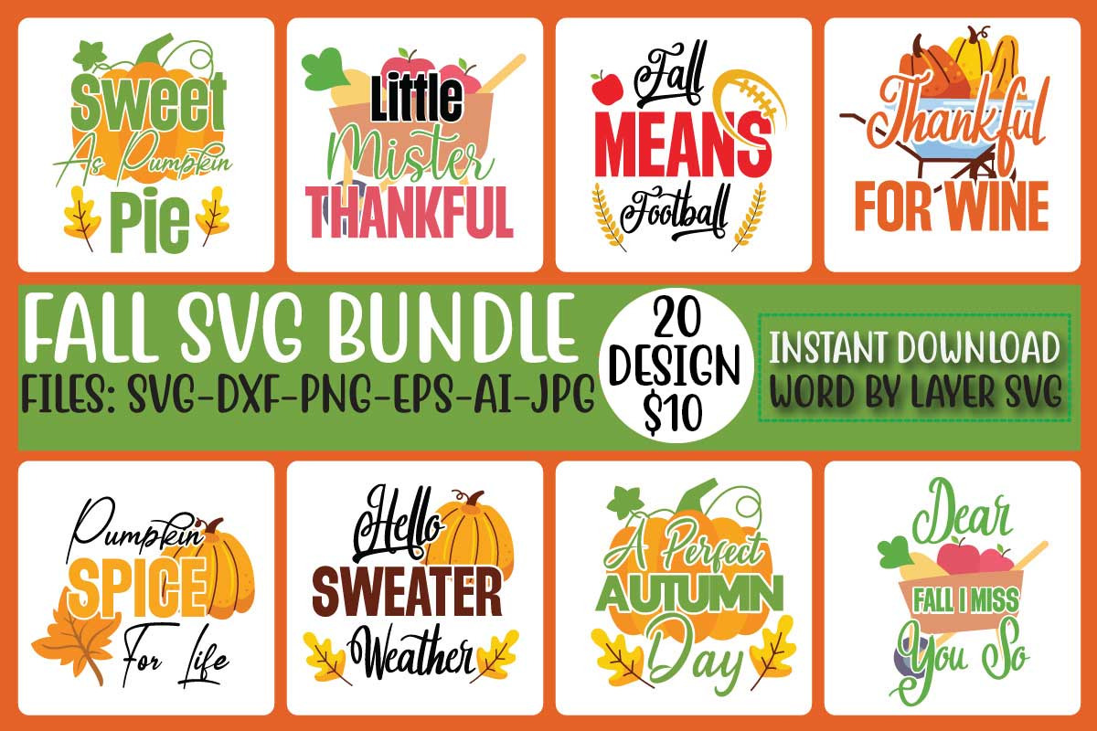 Fall SVG Bundle, an Object Graphic by CraftZone | Creative Market