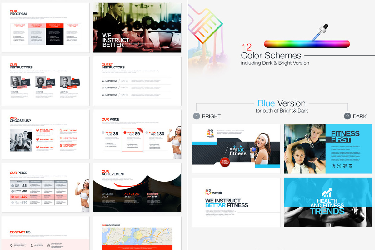 Fitness & Gym Powerpoint Template preview 7