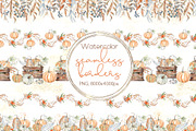 Pumpkins. Watercolor collection, an Object Graphic by Ana-Sakuta (Thumbnail 7 of 17)