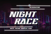 NIGHTRACE - Race Theme Display Font, a Font by Gassstype (Thumbnail 1 of 8)