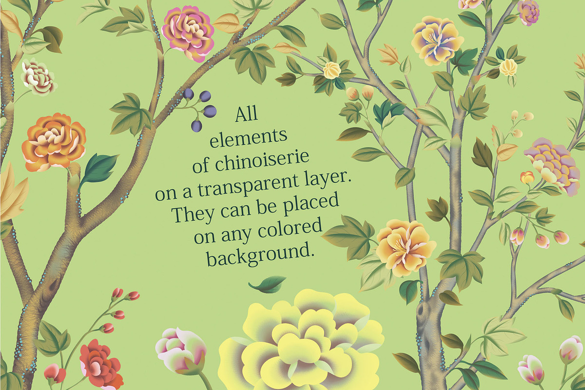 Chinoiserie compositions constructor, a Background Graphic by Ajuga (Photo 7 of 8)