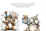 100 Birthday Animal Clipart PNGs, an Animal Illustration by Pati Charm Studio (Thumbnail 5 of 9)