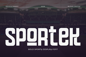 Sportek - Bold Condensed Typeface, a Sans Serif Font by PuriCreative