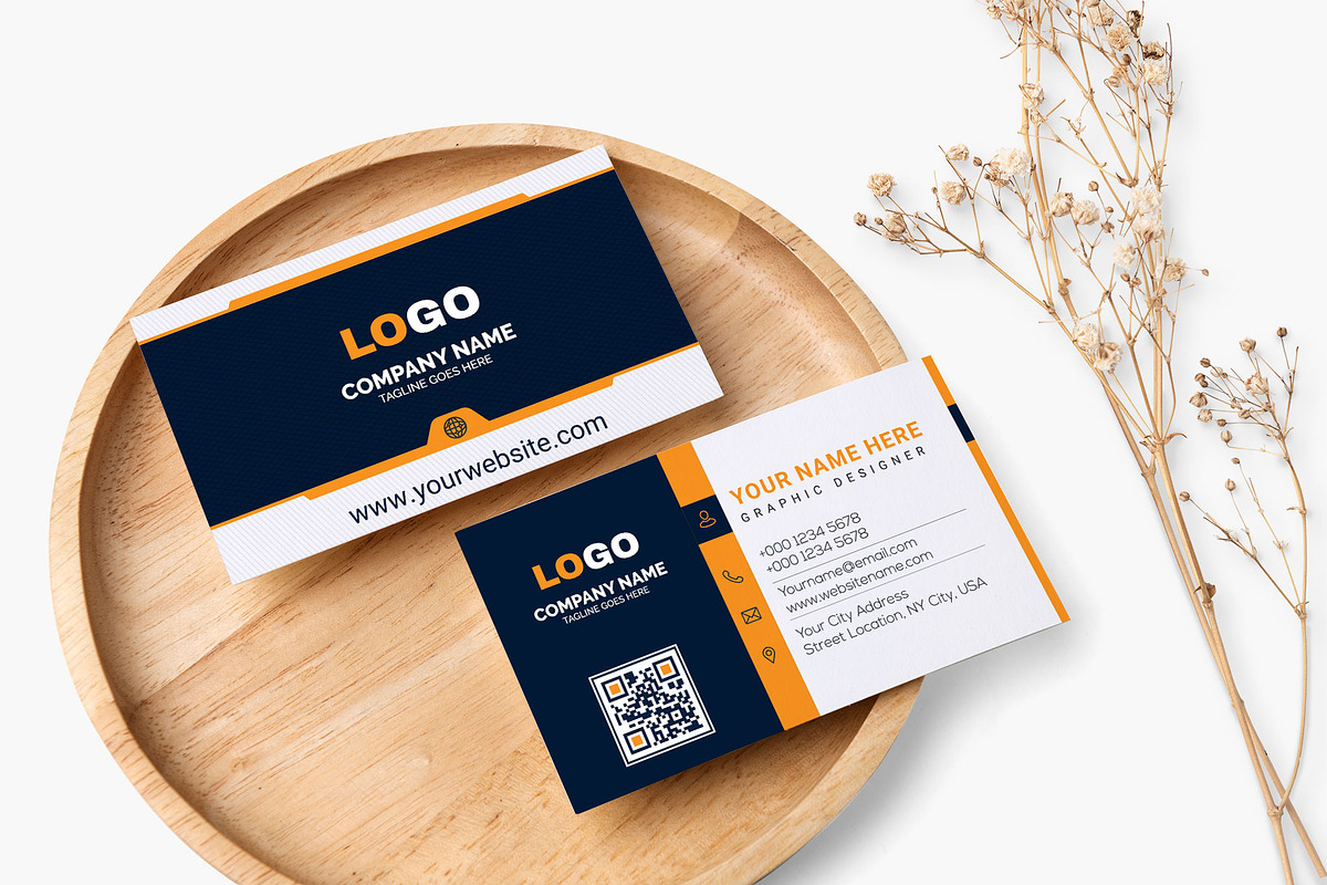 Modern dark business card template, a Business Card Template by Vitoria's Collection (Photo 2 of 3)
