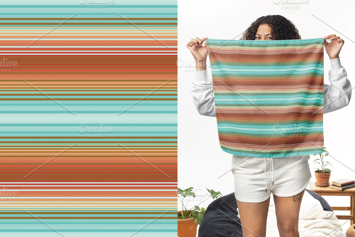 Colorful Southwest Stripes Pattern, a Pattern Graphic by PPEthnicDecorPattern (Photo 7 of 7)
