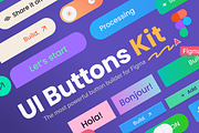 UI Buttons Kit For Figma, an UI Kit Template by 80.design (Thumbnail 1 of 8)