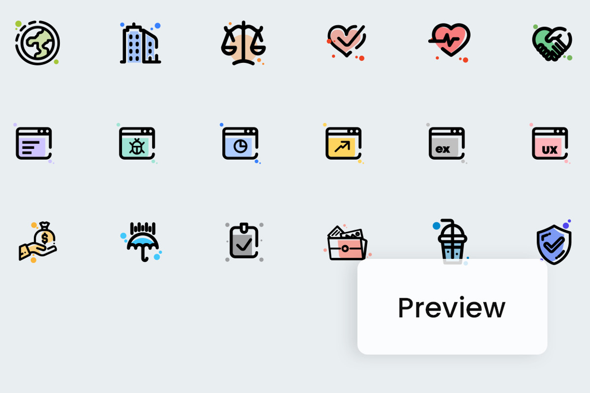 Web Technology Icon Set 100+, an Icon by GladicMonster (Photo 2 of 4)