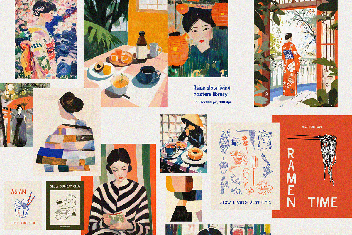 Asian Slow Living aesthetic, a Background Graphic by lokko studio (Photo 6 of 10)