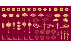 Oriental lunar New Year elements
