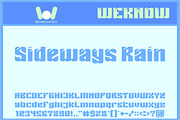 Sideways Rain font, a Font by weknow (Thumbnail 1 of 8)