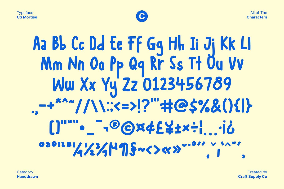 CS Mortise – Fun Handwritten Font, a Font by Craft Supply Co. (Photo 8 of 8)