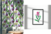 Crazy orchids. Vector patterns., a Pattern Graphic by Robusta (Thumbnail 2 of 17)