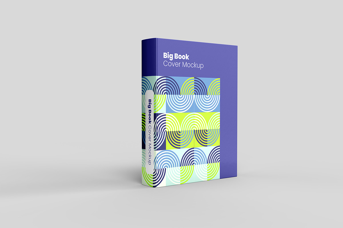 Big Book Cover Mockup - 11 Views, a Books & Magazine Mockup by Illusiongraphic (Photo 7 of 26)