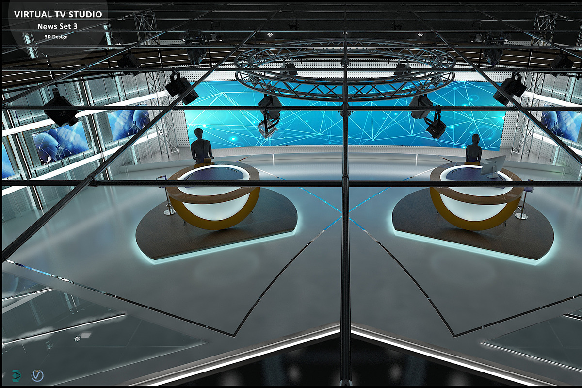 TV Studio Collection Vol 6 - 2 PCS, an Architecture 3D Model by akerStudio (Photo 91 of 98)