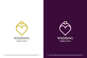 Wedding Ring Logo Design Icon Vector, a Branding & Logo Template by Morvana Crew