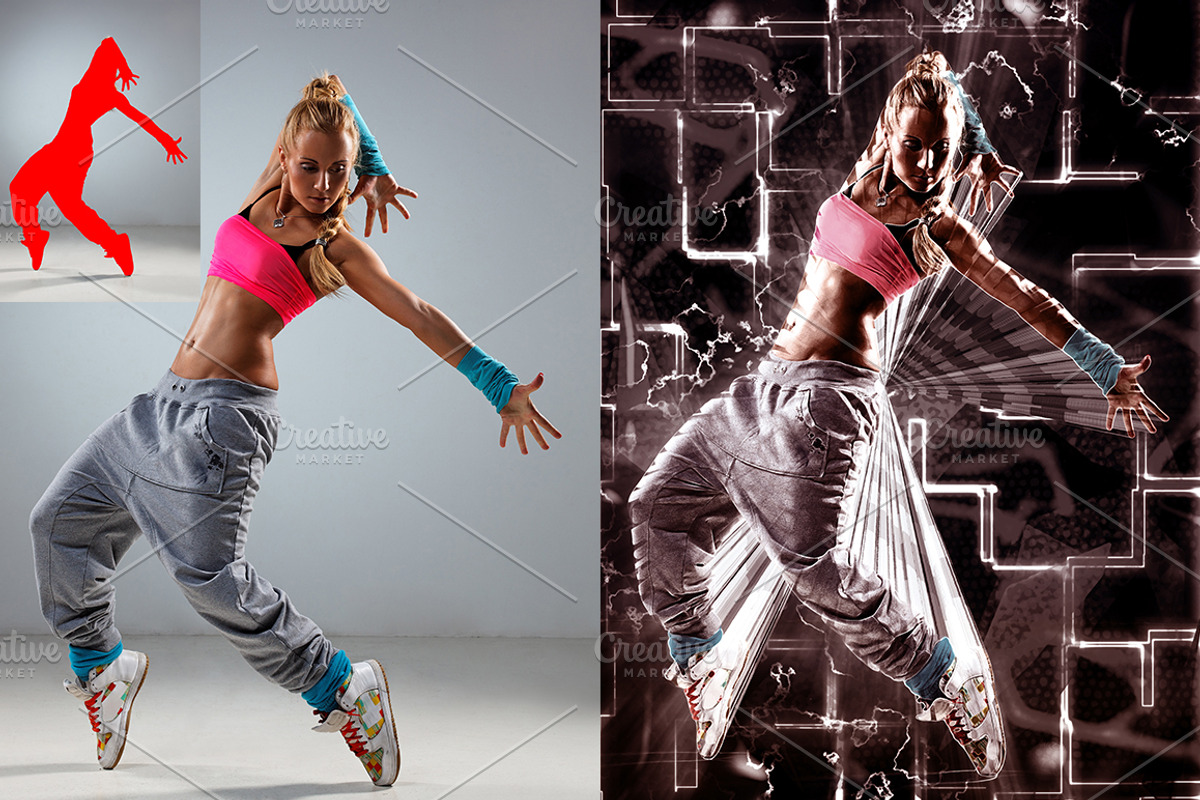 Extrude Photoshop Action preview 8