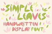 Simple Leaves - Handwritten Font, a Font by M.C. Iglesias (Thumbnail 1 of 10)
