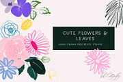 Flowers & Leaves Procreate Stamps, a Brush Add-On by BohoCalligraphy (Thumbnail 1 of 9)