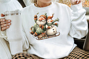 Winter Santa-Snowman Clipart, an Illustration by CraftArtStudio (Thumbnail 6 of 6)