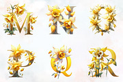 Golden Columbine Spring Alphabet Png, an Illustration by RobertsArt (Thumbnail 6 of 7)
