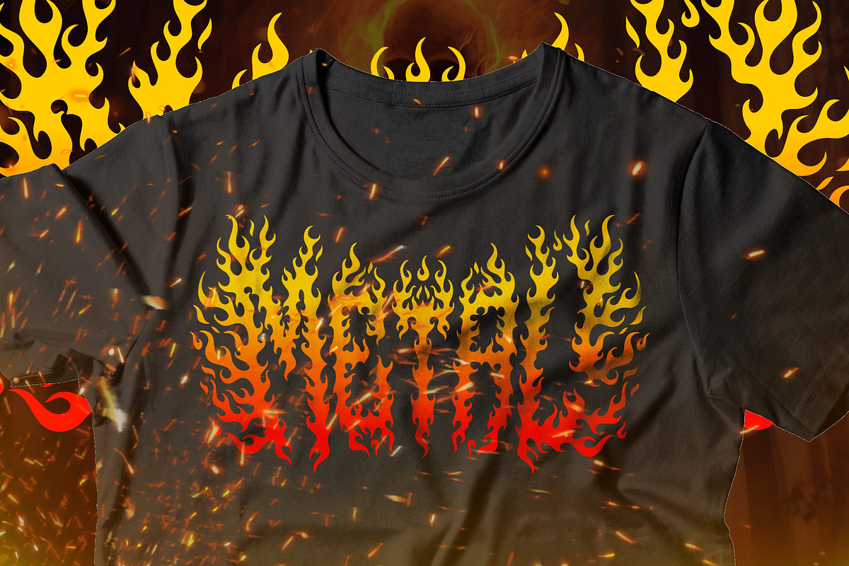 ARZON FIRE – Death Metal Fire Font, a Blackletter Font by Fonday Studio (Photo 6 of 9)