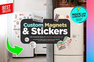 Stickers & Magnets Creator 4xMockups