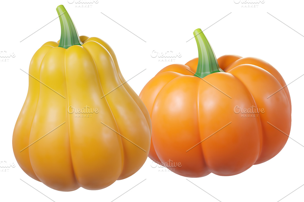 Cute 3D Halloween set, a Seasonal Illustration by Hannet (Photo 6 of 10)