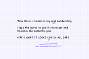 Mimu Hand Handwritten Font +Dingbats, a Handwritten Font by mimu creates (Thumbnail 2 of 7)