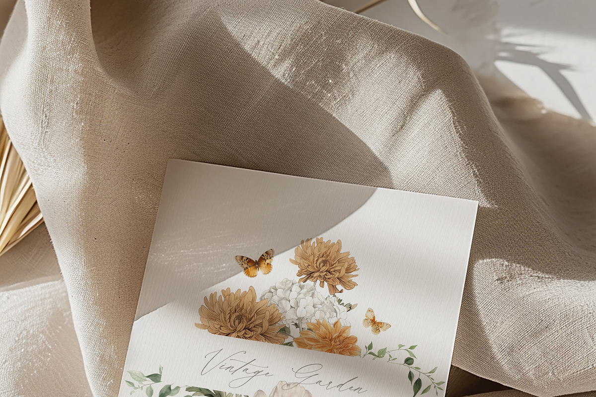 ANTIQUE BOTANICALS Vintage Flowers, a Decorative Illustration by Muse Artist (Photo 12 of 12)