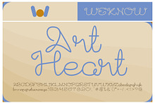 art heart font