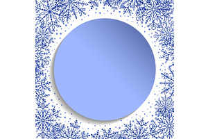 Winter Vector Round Pattern With, a Decorative Illustration by FineArtStudio