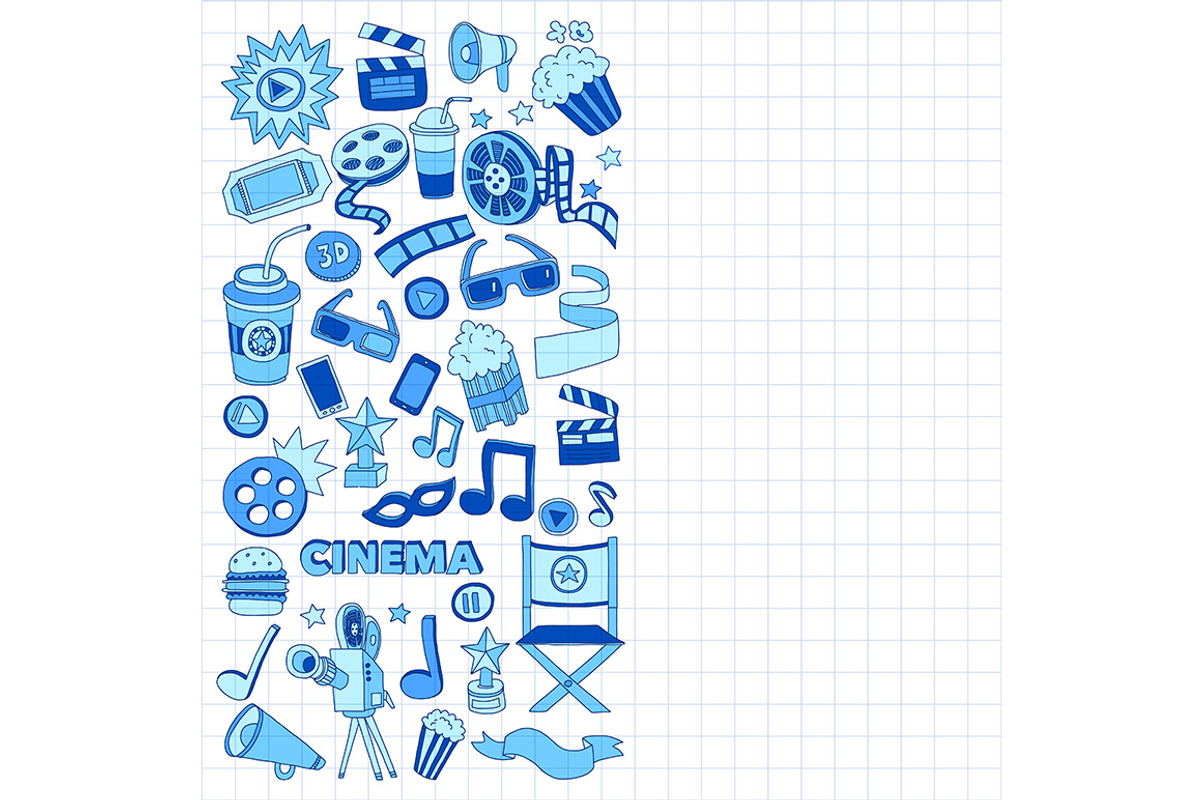 It's movie time! On notebook paper, a Texture Illustration by Art Loft (Photo 8 of 16)