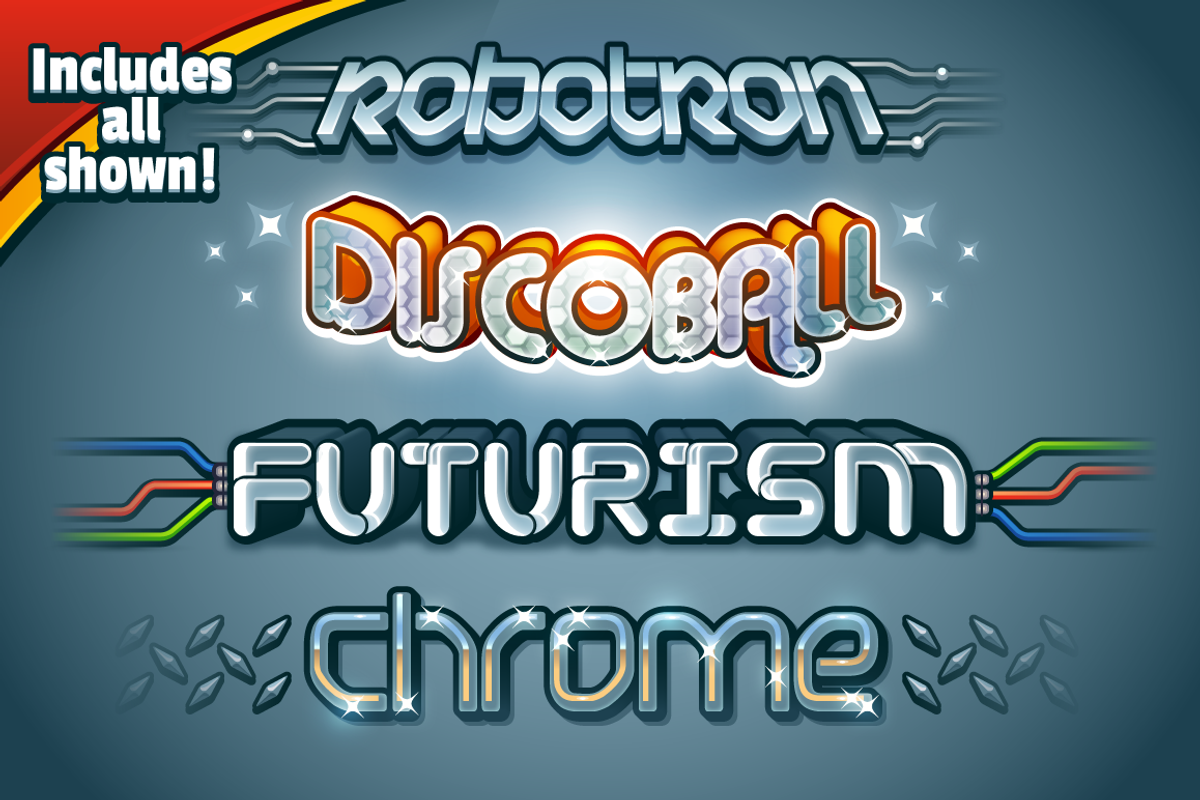 Cartoon Graphic Styles and Logo Kit, a Layer Style Add-On by Vectricity Designs (Photo 9 of 10)