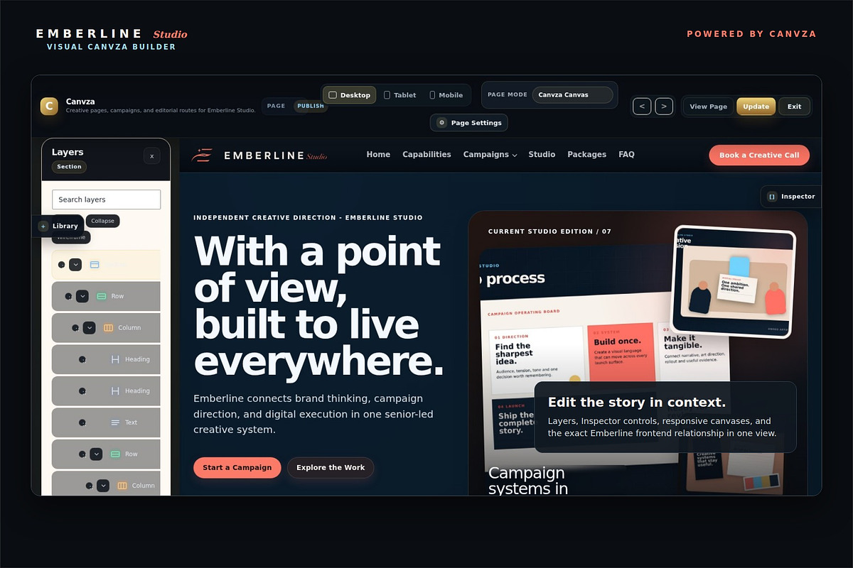 Emberline Studio Creative Theme, a WordPress Template by Fixstable Studio (Photo 3 of 12)
