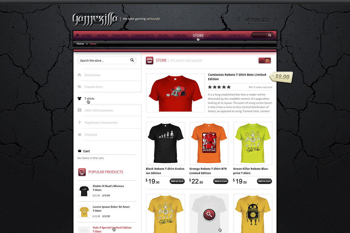 Gamezilla - Video Game News PSD Temp, a Websites & App Template by ...