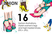 Stylish high-heeled shoes. Vector., a Person Illustration by Vitaliy Grin (Thumbnail 1 of 3)