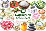 Watercolor Selfcare Clipart, an Illustration by Dream Creation (Thumbnail 1 of 6)