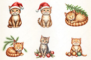 Vintage Christmas PNG, Cat, an Illustration by CrexoraLab (Thumbnail 1 of 5)