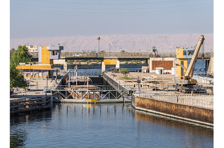 Approaching the lock gates of the