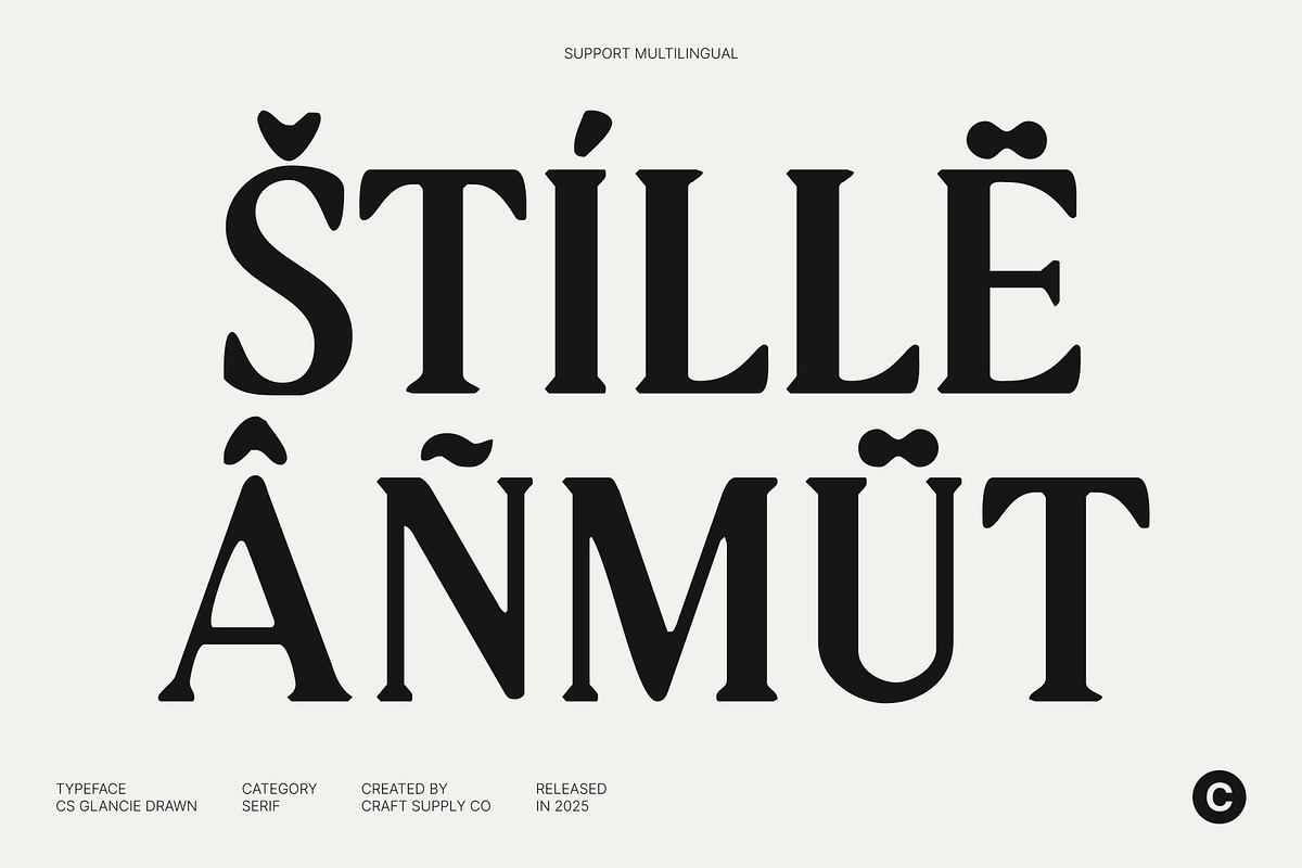 CS Glancie Drawn, a Serif Font by Craft Supply Co. (Photo 6 of 8)