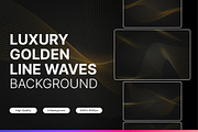 Luxury Golden Line Waves Background, a Background Graphic by Loin Studio (Thumbnail 1 of 5)