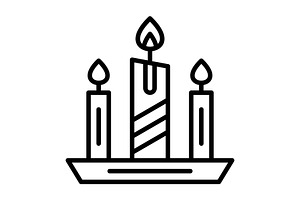 Candle Line Icon, an Icon by Pexelpy