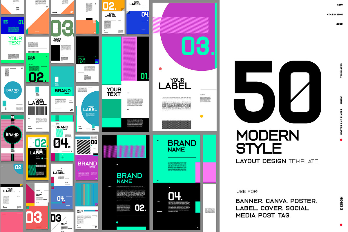 50 Modern Style Design Layout, a Magazine Template by singpentinkhappy (Photo 1 of 8)