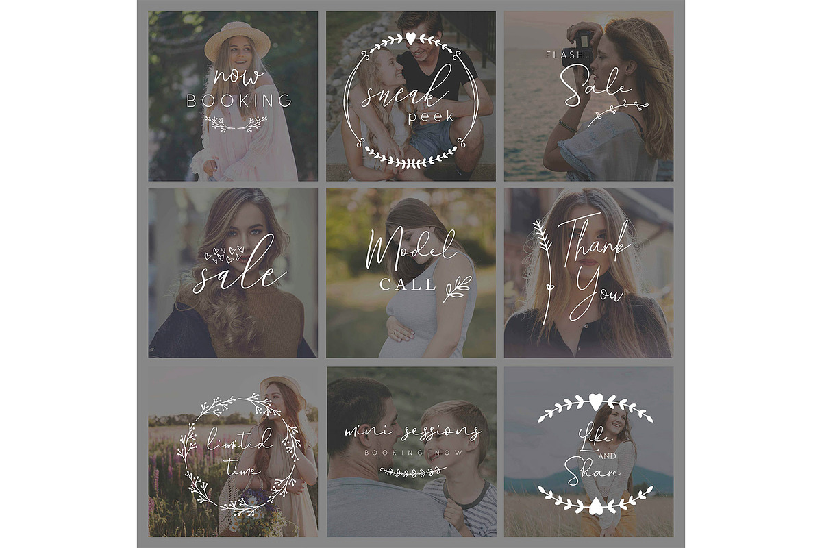 Photography Quote Marketing Overlays, an Illustration by Wild Honey ...