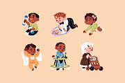 Life of cute babies set + pattern, a Person Illustration by PaperTrident (Thumbnail 3 of 5)