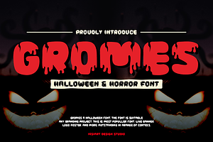 Gromes - Halloween & Horror Font, a Sans Serif Font by Iqsiart Studio