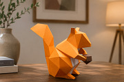 Squirrel sculpture - 3d papercraft, a Card Template by PAPER amaze (Thumbnail 3 of 4)