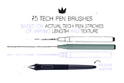 Technical Pen Brushes BUNDLE!, a Brush Add-On by Side Project (Thumbnail 3 of 9)