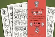 Heraldic Crest Elements, an Illustration by BlackBird Foundry (Thumbnail 1 of 2)